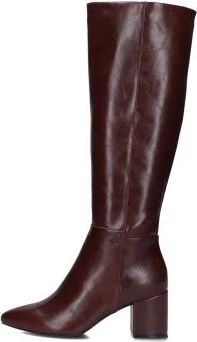 Mexx Rode puntige neus hoge hak laarzen - Dames - Laarzen met Hak - Rood - 37 EU - Wol - Schoenen