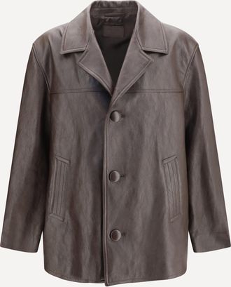 Prada Giacca caban in pelle Man 46