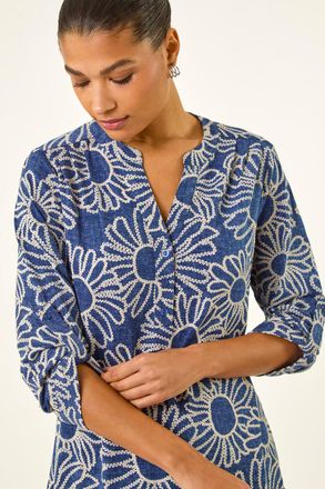 Roman Floral Puff Print Shirt