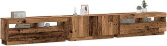 vidaXL Vidaxl - Mobile Porta Tv Con Led Legno Antico 300x35x40 Cm Truciolato