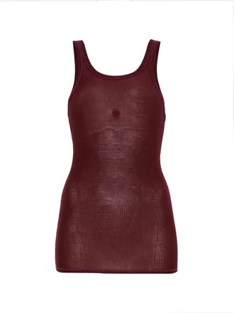 BASERANGE Heart Ribbed-knit Tank Top