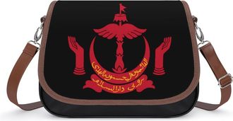 Generic Emblem of Brunei Small Womens Crossbody Bags Shoulder Handbag with Adjustable Strap for Travel