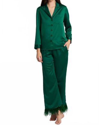 Rya Collection Swan Pj Lounge Set In Emerald