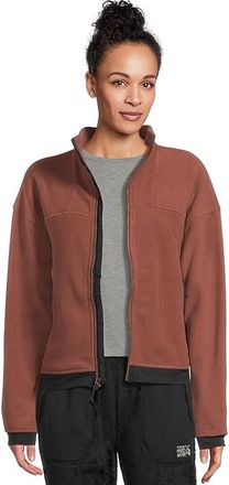 Mountain Hardwear Powder Maventm Fleece Full Zip Jacket Womens Clothing Bourbon Brown/Black : SM, Fleece/Polyester