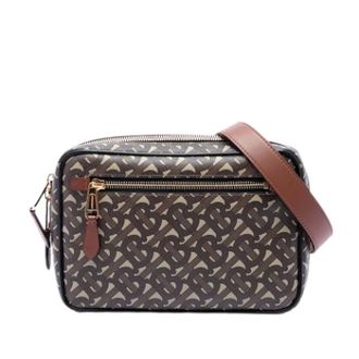 Burberry Pre-owned Cross Body Bags, female, Brown, Size: ONE SIZE Pre-owned Coated Canvas Crossbody Bag