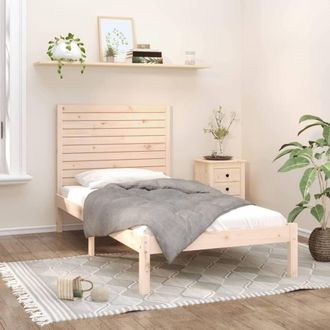 Berkfield Home Bed Frame Solid Wood 90x200 cm in Brown