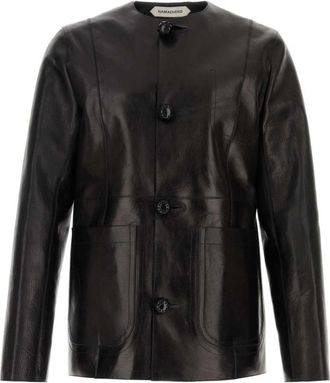 Alexander McQueen Black Classic Leather Jacket