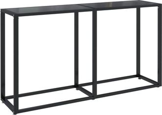 vidaXL Mesa Consola Vidrio Templado Negro 140x35x75,5cm Vidaxl