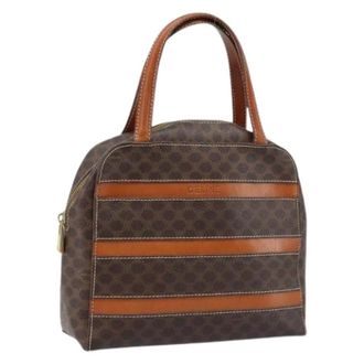 Celine Pre-owned Handbags, female, Brown, Size: ONE SIZE Pre-owned Vintage Macadam Canvas Hand Bag