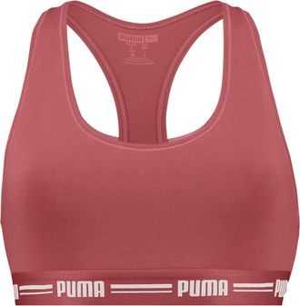 Puma Womens Iconic Racer Back Top Sports Bra, Heartfelt, L