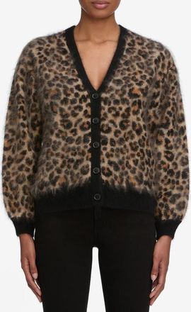 Frame Denim The Brushed Leopard Cashmere Cardigan at Nordstrom, Size Medium