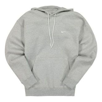 Nike Mens Nike Small Logo Loose Long Sleeves Pullover Hooded Sports Gray CV0552-063
