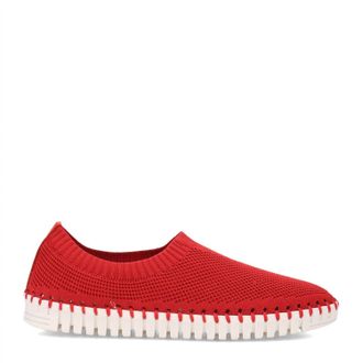 Eric Michael Womens Lucy Mesh Slip On In Red