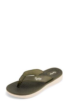 Floopi Faux Leather Thong Sandal in Hunter Green at Nordstrom Rack, Size 11