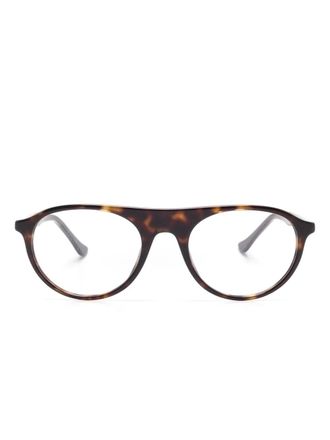 Ray-Ban round-frame glasses - unisex - Acetate - 53 - Brown