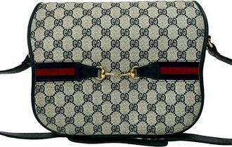 Gucci Pre-owned Gucci GG Supreme Horsebit Web Crossbody Ladies HFB4BRR8I17W44CM