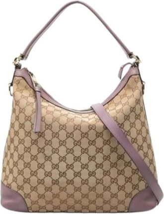 Gucci Pre-owned Shoulder Bags, female, Beige, Size: ONE SIZE Pre-owned Vintage Shoulder Bag
