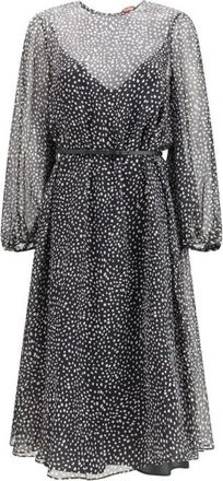Max Mara Zijden Casual Jurk met Elegant Design - Dames - Casual kleedjes - Zwart - S - Kleedjes