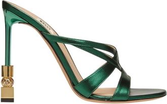 Bally Carolyn 105 Metallic Leather Sandals, Brand Size 39 ( US Size 8.5 )