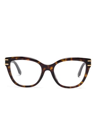 Dolce & Gabbana Eyewear tortoiseshell-effect glasses - women - Acetate - 53 - Brown