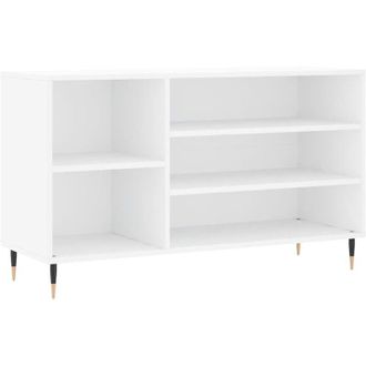 vidaXL Vidaxl - Mueble Zapatero Madera Contrachapada Blanco Brillo 102x36x60 Cm