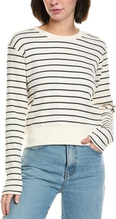 perfectwhitetee Perfectwhitetee Rib Striped Boxy T-Shirt