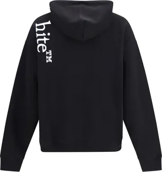 Off-white Mens Vertical Bookish Skate Hoodie Black Cotton Sweatshirts Sweater