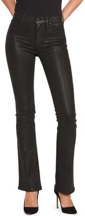 Hudson Barbara Coated High Waist Bootcut Jeans in Noir Coate at Nordstrom Rack, Size 34
