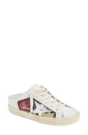 Golden Goose Super-Star Sabot Mule Sneaker in White/Multicolor/Silver at Nordstrom, Size 10Us