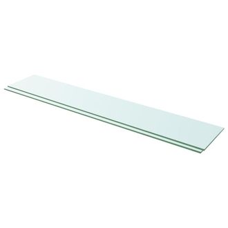 Berkfield Home Shelves 2 pcs Panel Glass Clear 110x20 cm
