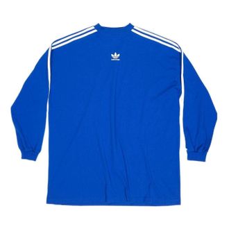 Balenciaga x adidas Long Sleeve T-shirt Oversized Blue 728789TNVA65531