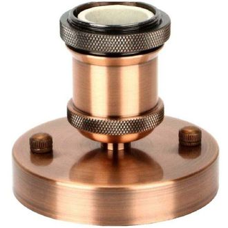 OEM Adaptador De Portal&aacute;mparas E27 Estilo Vintage, Portal&aacute;mparas Retro Para L&aacute;mpara De Ara&ntilde;a, Inal&aacute;mbrico, Con Interior De Cer&aacute;mica Y Lat&oacute;n Rojo Antiguo -
