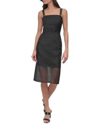 DKNY Dkny Circle Organza Eyelet Midi Dress