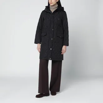 Burberry Black quilted nylon coat