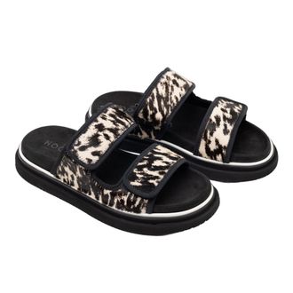 Hogan Double-Strap Flat Sandals - Black