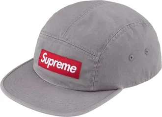 SUPREME SS26 Washed Chino Twill Camp Cap Grey SUP-SS26-1000-GRY