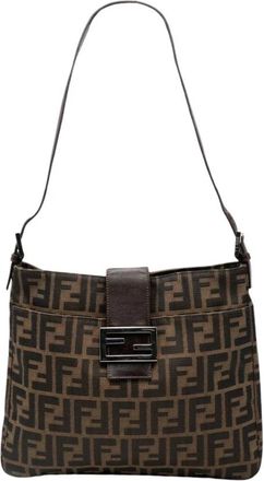 Fendi Pre-owned Zucca Monogram Shoulder Bag - Dames - Vintage Schoudertas - Bruin - ONE Size - Vintage