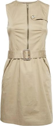 Burberry zipped belted mini dress - Neutrals