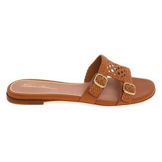 Santoni Didi Mule - female - Santoni - Sliders - Brown - 4 1/2 UK - Shoes
