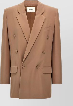 Saint Laurent double-breasted blazer featuring chest pocket