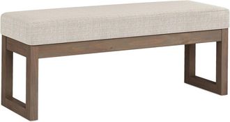 Simpli Home Milltown 44In Contemporary Rectangle Large Ottoman Bench