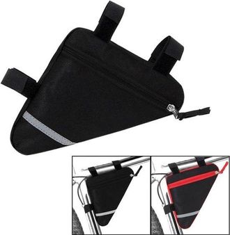 No Brand Bolsa Triangular Impermeable - Bolsa Para Cuadro De Bicicleta - Decoraci&oacute;n Reflectante - Dise&ntilde;o Ergon&oacute;mico - Sistema De Liberaci&oacute;n R&aacute;pida - 18x18x4 Cm
