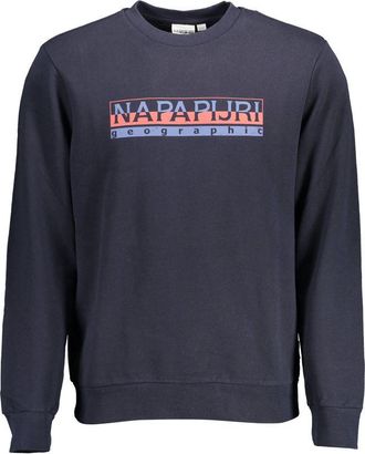 Napapijri Mens Crew Neck Sweatshirt - Dark Blue Cotton - Size 2XL