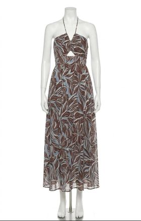 Z Supply Lanie Zinn Floral Maxi Maxi Dress In Chocolate Cherry