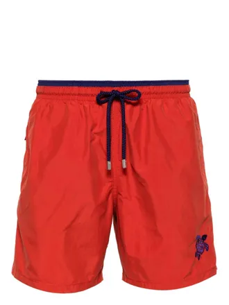 Vilebrequin Costume da bagno Moka con ricamo - Rosso