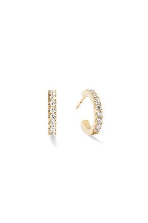 Coeur de Lion Eternal Love Mini Crystal Hoop Earrings in Gold at Nordstrom