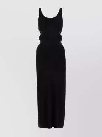 Chlo&eacute; scoop neck ribbed midi dress