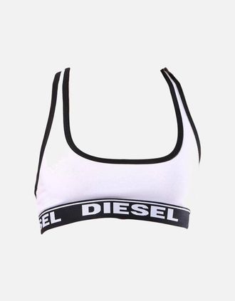 Diesel Womens MILEY Cotton Bralette, White - Size: 10/8