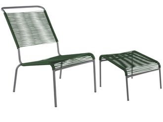 Schubiger M&ouml;bel Spaghetti-Lounger-Hochlehner + Hocker S&auml;ntis