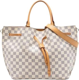 Louis Vuitton Pre-owned Girolata Tote Bag - Dames - Vintage Shopper - Wit - ONE Size - Leer - Vintage